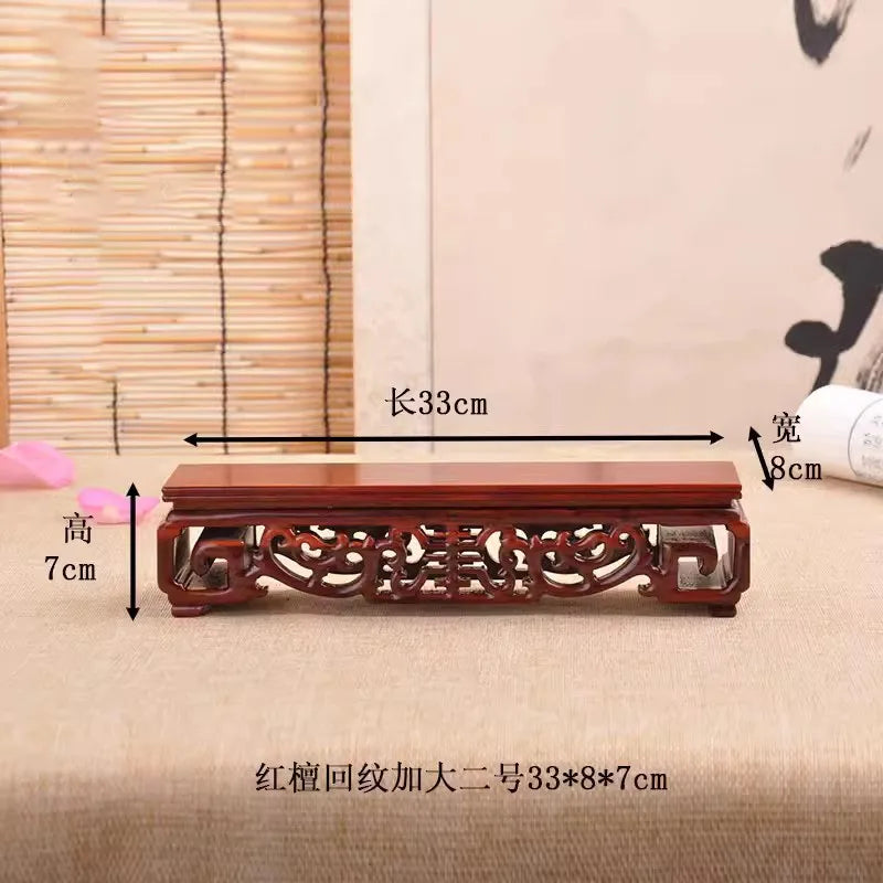 Solid wood, purple sandalwood, looped hollow rosewood rectangular base, retro ornament,  modern Chinese style base