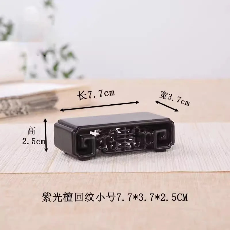 Solid wood, purple sandalwood, looped hollow rosewood rectangular base, retro ornament,  modern Chinese style base