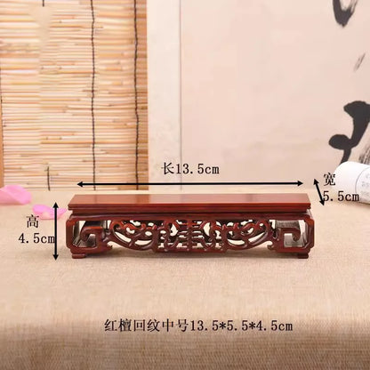 Solid wood, purple sandalwood, looped hollow rosewood rectangular base, retro ornament,  modern Chinese style base