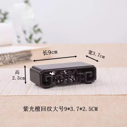 Solid wood, purple sandalwood, looped hollow rosewood rectangular base, retro ornament,  modern Chinese style base