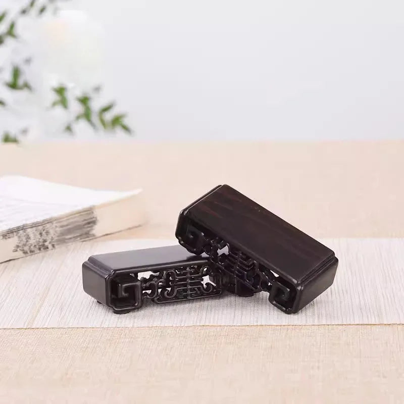 Solid wood, purple sandalwood, looped hollow rosewood rectangular base, retro ornament,  modern Chinese style base