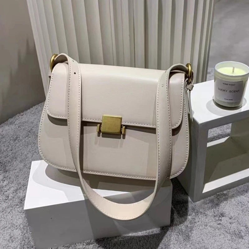 Somple Solid Elegant Small Square Bag Korean Fashion All-match Underarm Shoulder Bags Female Handbags Designer Luxury Purses