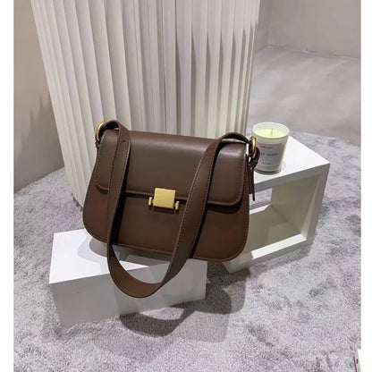 Somple Solid Elegant Small Square Bag Korean Fashion All-match Underarm Shoulder Bags Female Handbags Designer Luxury Purses