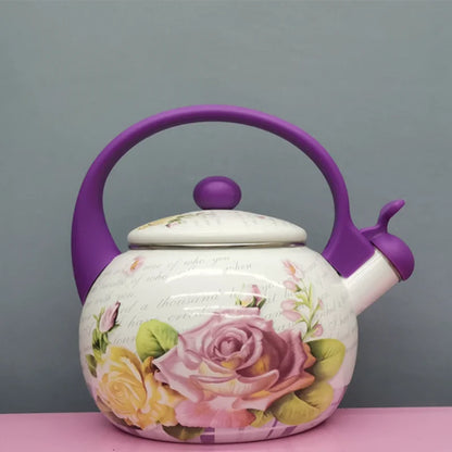 Sound Reminder Enamel Kettle Induction Cooker Electric Pottery Oven Household Teapot Northern Europe Enamel Water Kettle