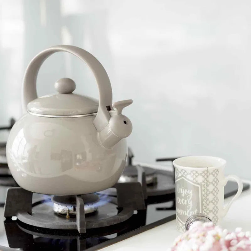 Sound Reminder Enamel Kettle Induction Cooker Electric Pottery Oven Household Teapot Northern Europe Enamel Water Kettle