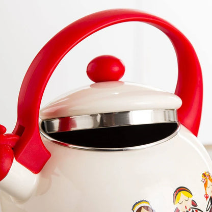 Sound Reminder Enamel Kettle Induction Cooker Electric Pottery Oven Household Teapot Northern Europe Enamel Water Kettle