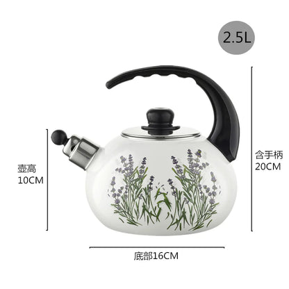 Sound Reminder Enamel Kettle Induction Cooker Electric Pottery Oven Household Teapot Northern Europe Enamel Water Kettle