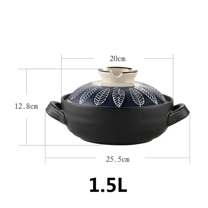 Soup Pot Crock Pots Casserole Ceramic Rice Noodle Saucepan High Temperature Resistant Cooking Pan For Gas Stove Kitchen