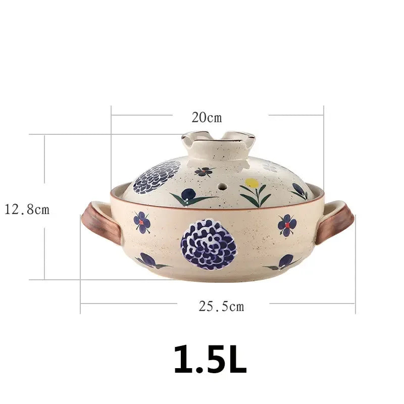 Soup Pot Crock Pots Casserole Ceramic Rice Noodle Saucepan High Temperature Resistant Cooking Pan For Gas Stove Kitchen