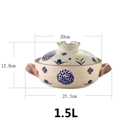Soup Pot Crock Pots Casserole Ceramic Rice Noodle Saucepan High Temperature Resistant Cooking Pan For Gas Stove Kitchen