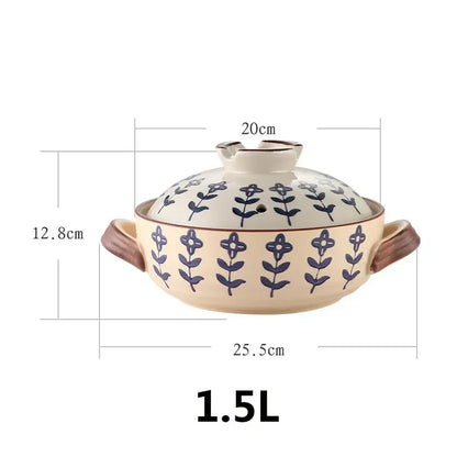 Soup Pot Crock Pots Casserole Ceramic Rice Noodle Saucepan High Temperature Resistant Cooking Pan For Gas Stove Kitchen