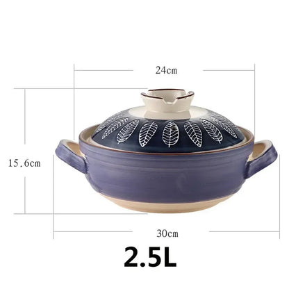 Soup Pot Crock Pots Casserole Ceramic Rice Noodle Saucepan High Temperature Resistant Cooking Pan For Gas Stove Kitchen