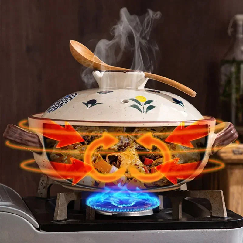 Soup Pot Crock Pots Casserole Ceramic Rice Noodle Saucepan High Temperature Resistant Cooking Pan For Gas Stove Kitchen