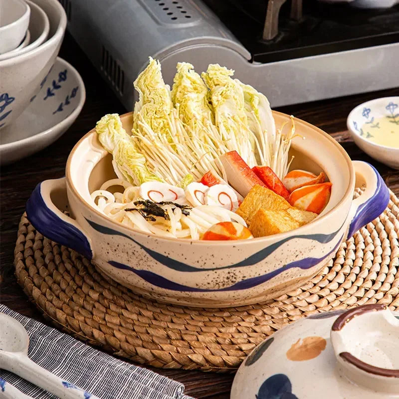 Soup Pot Crock Pots Casserole Ceramic Rice Noodle Saucepan High Temperature Resistant Cooking Pan For Gas Stove Kitchen