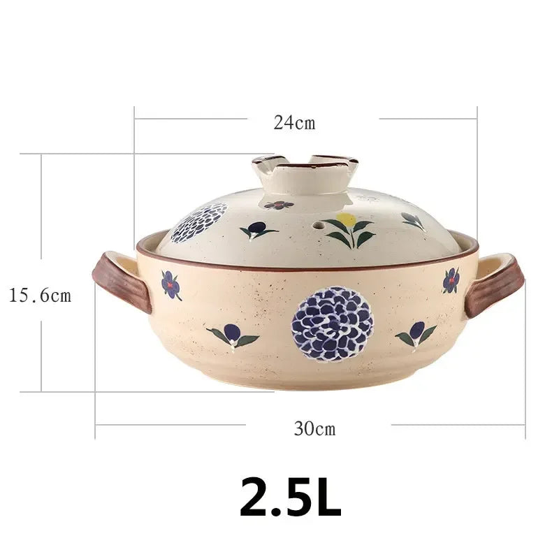 Soup Pot Crock Pots Casserole Ceramic Rice Noodle Saucepan High Temperature Resistant Cooking Pan For Gas Stove Kitchen