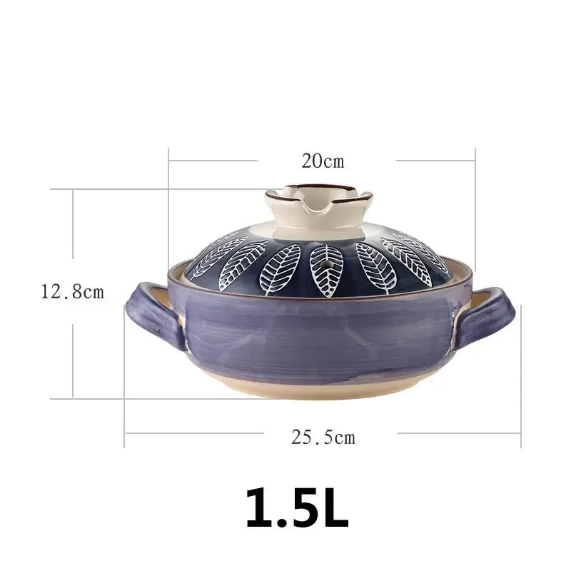 Soup Pot Crock Pots Casserole Ceramic Rice Noodle Saucepan High Temperature Resistant Cooking Pan For Gas Stove Kitchen
