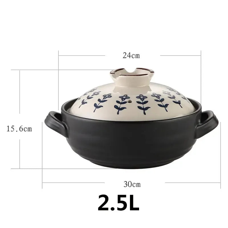 Soup Pot Crock Pots Casserole Ceramic Rice Noodle Saucepan High Temperature Resistant Cooking Pan For Gas Stove Kitchen