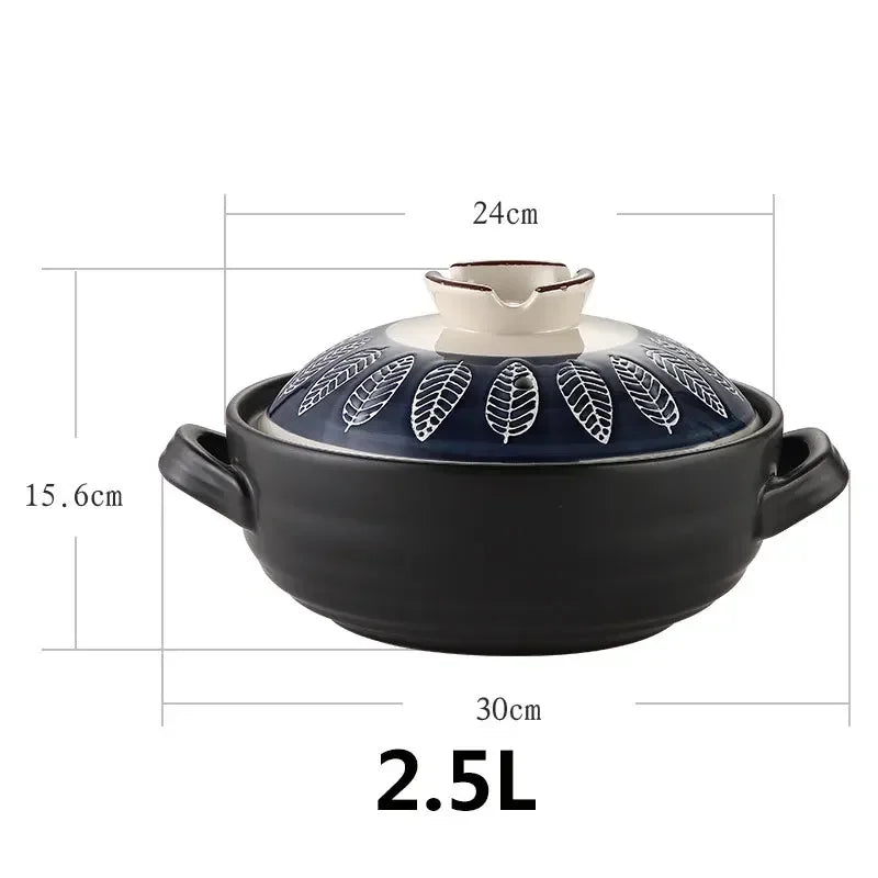 Soup Pot Crock Pots Casserole Ceramic Rice Noodle Saucepan High Temperature Resistant Cooking Pan For Gas Stove Kitchen