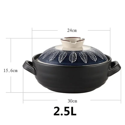 Soup Pot Crock Pots Casserole Ceramic Rice Noodle Saucepan High Temperature Resistant Cooking Pan For Gas Stove Kitchen