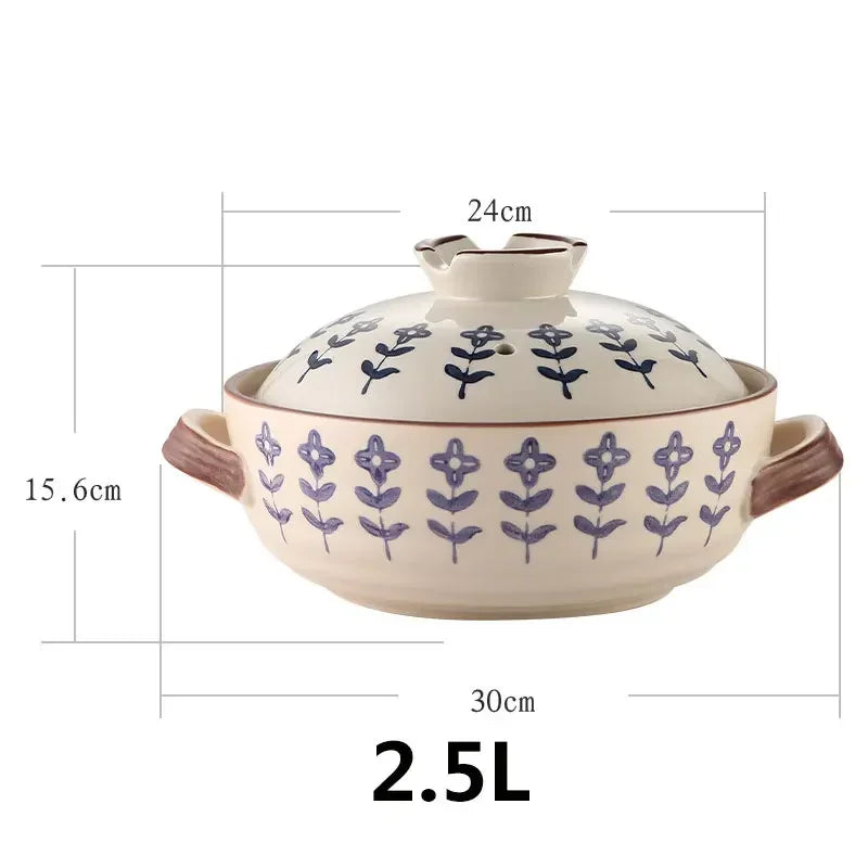 Soup Pot Crock Pots Casserole Ceramic Rice Noodle Saucepan High Temperature Resistant Cooking Pan For Gas Stove Kitchen