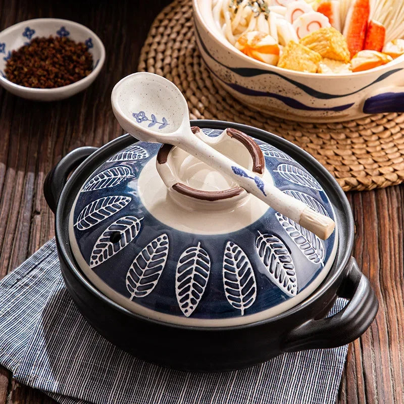 Soup Pot Crock Pots Casserole Ceramic Rice Noodle Saucepan High Temperature Resistant Cooking Pan For Gas Stove Kitchen