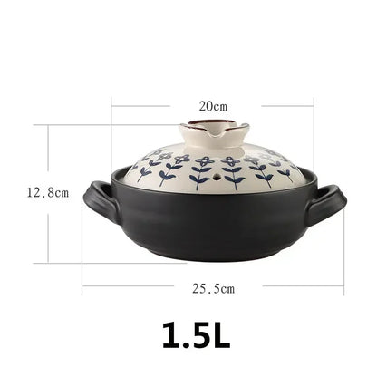 Soup Pot Crock Pots Casserole Ceramic Rice Noodle Saucepan High Temperature Resistant Cooking Pan For Gas Stove Kitchen