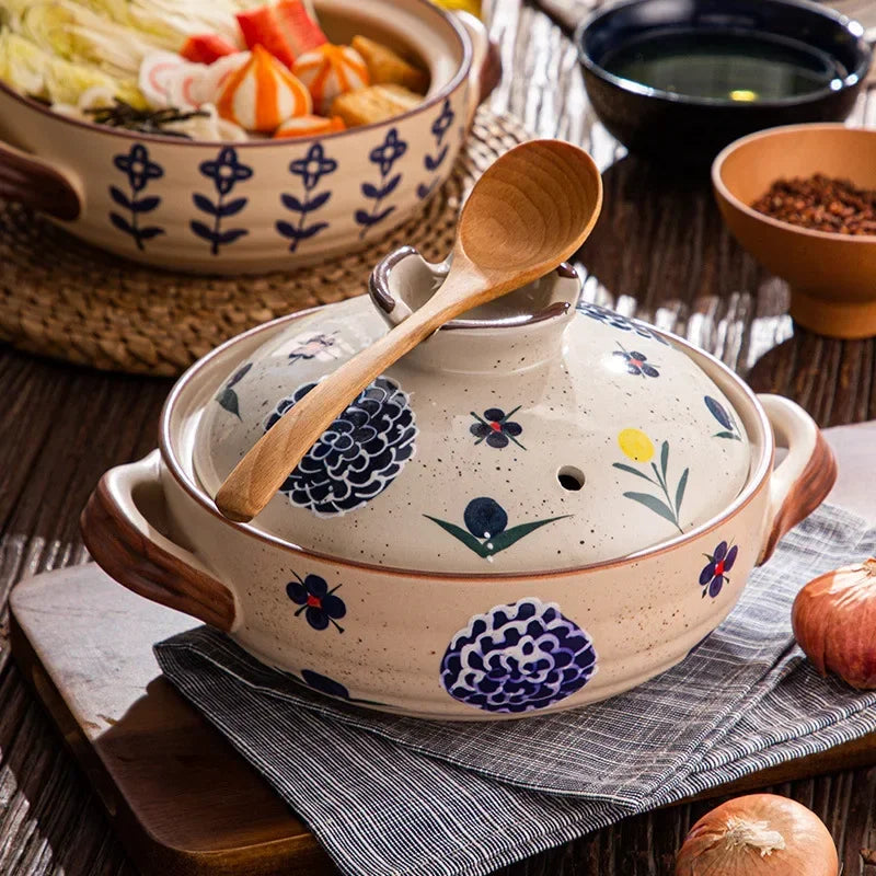 Soup Pot Crock Pots Casserole Ceramic Rice Noodle Saucepan High Temperature Resistant Cooking Pan For Gas Stove Kitchen