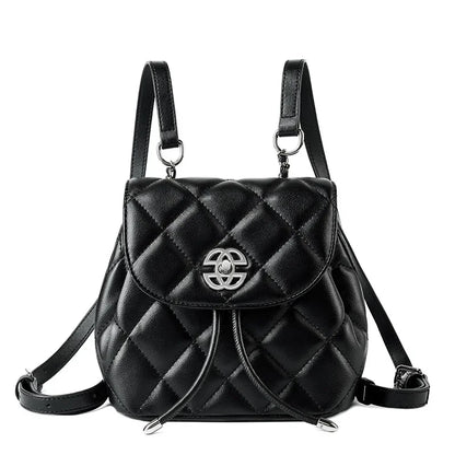 South Korean niche leather backpack for women's 2024 new fashionable backpack design with a large capacity bag