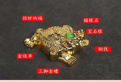 Southeast Asia Auspicious Good luck golden Wealth JIN CHAN HOME CAR Recruit wealth bring wealth money FENG SHUI statue