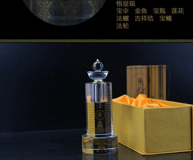 Southeast Asia Buddhism Sacred Sarita stupa Pagoda tower HOME Buddhist shrine talisman Mantra crystal Holy water Manna bottle