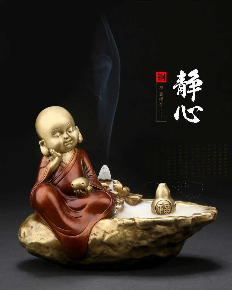 Southeast Asia Buddhism home family Spiritual art High grade GOOD LUCK Buddhist mood Incense burner statue