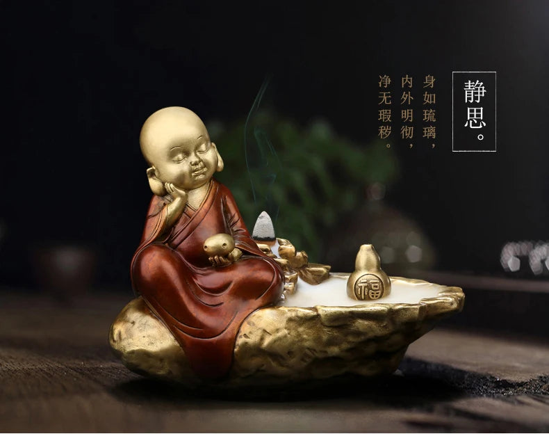 Southeast Asia Buddhism home family Spiritual art High grade GOOD LUCK Buddhist mood Incense burner statue