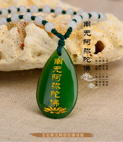 Southeast Asia Geomantic Buddhism Amulet Guan yin buddha bless safety healthy good luck Golden Card symbol talisman + Pendant