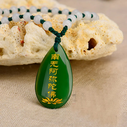 Southeast Asia Geomantic Buddhism Amulet Guan yin buddha bless safety healthy good luck Golden Card symbol talisman + Pendant