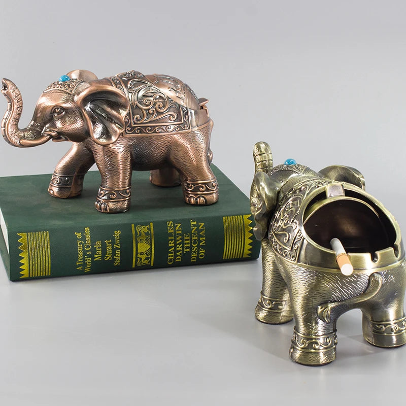 Southeast Asia Good luck Wealth God elephant ashtray mascot HOME office shop BAR CLUB Decoration bring wealth fortune GOOD gift