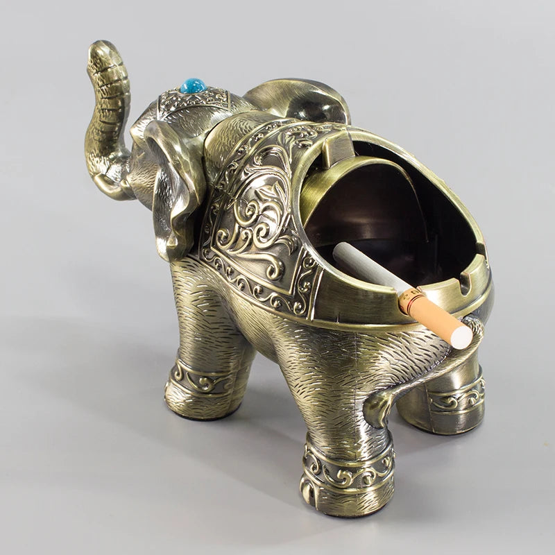 Southeast Asia Good luck Wealth God elephant ashtray mascot HOME office shop BAR CLUB Decoration bring wealth fortune GOOD gift