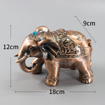 Southeast Asia Good luck Wealth God elephant ashtray mascot HOME office shop BAR CLUB Decoration bring wealth fortune GOOD gift