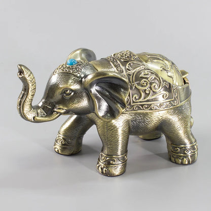 Southeast Asia Good luck Wealth God elephant ashtray mascot HOME office shop BAR CLUB Decoration bring wealth fortune GOOD gift