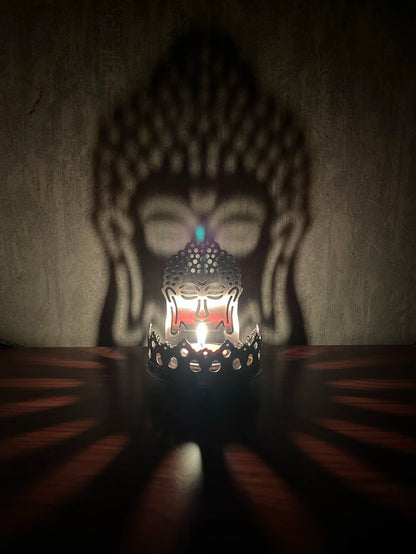 Southeast Asia Greco-Buddhist HOME temple 3D Shakyamuni Buddha light Buddhist faith Decorative candlestick
