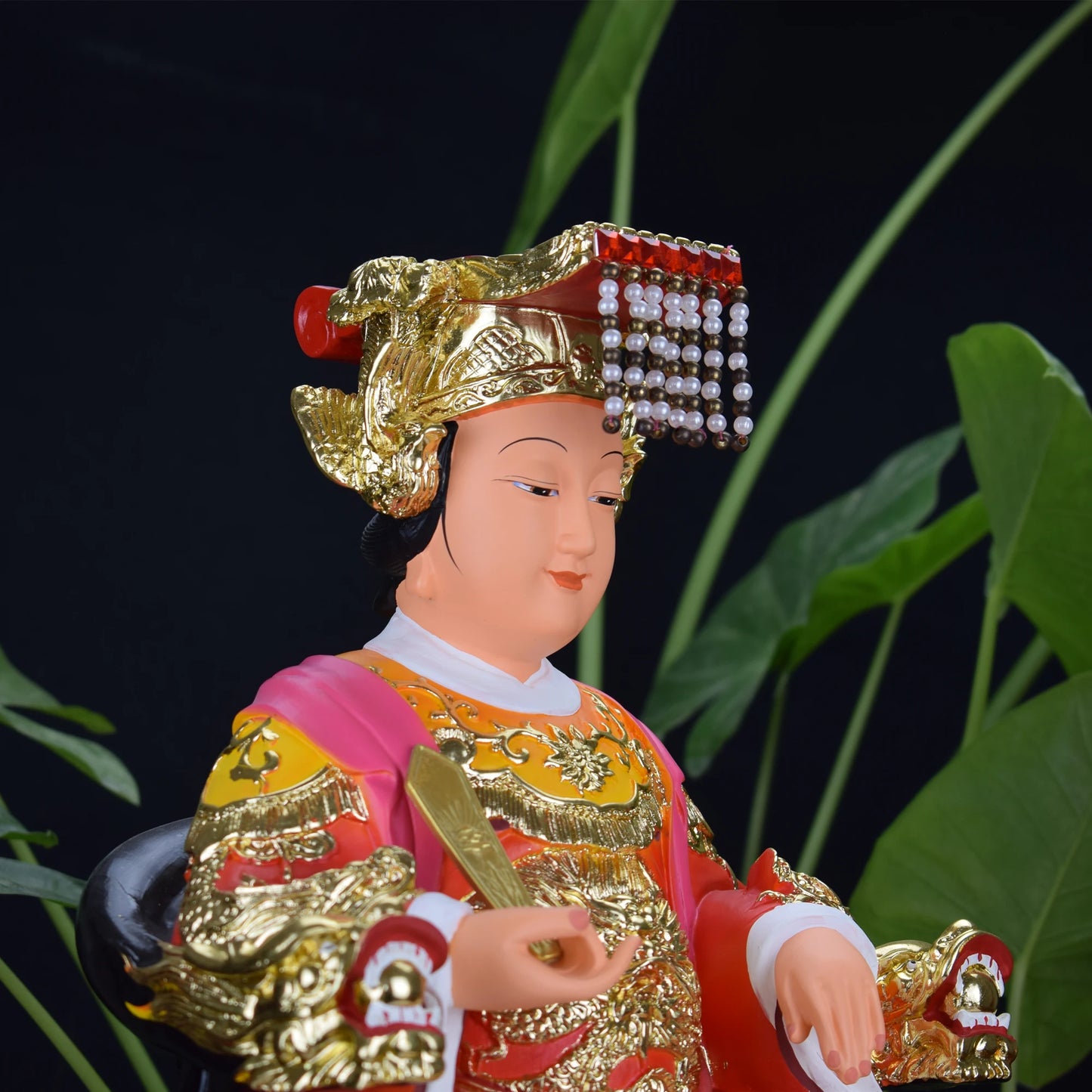 Southeast Asia HOME family Temple Worship GUAN YIN Ma ZU Goddess Patron saint God buddha statue bless safe good luck health