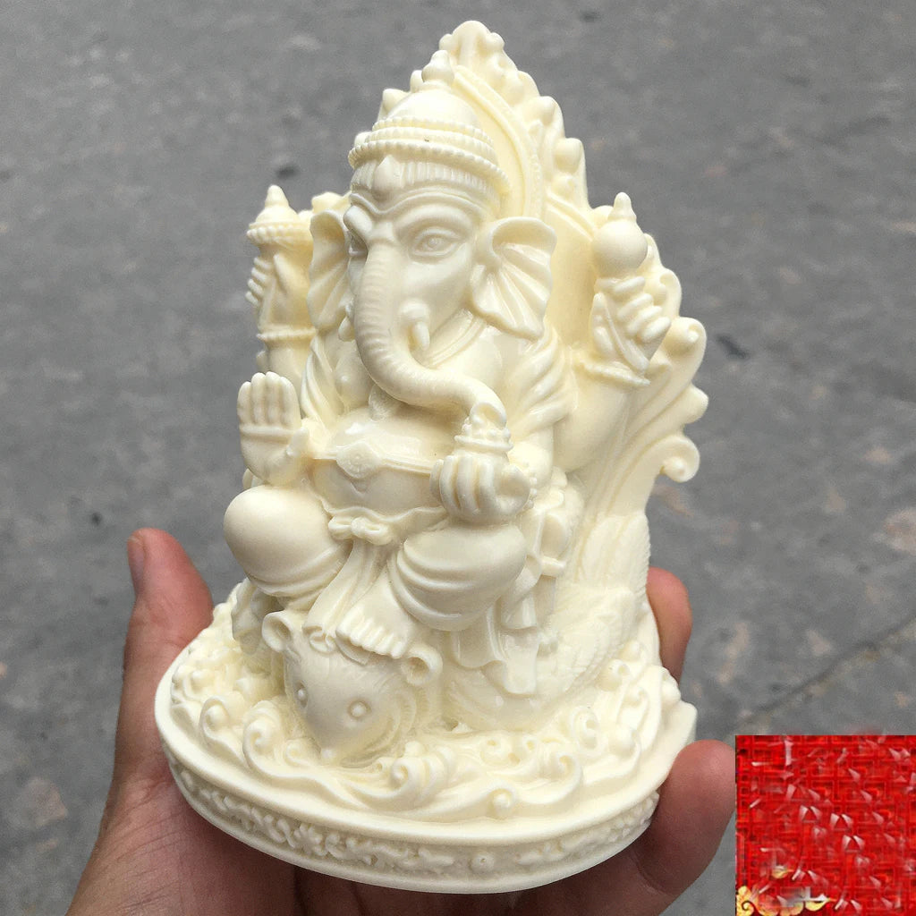 Southeast Asia Thailand HOME OFFICE Company SHOP CAR Bring GOOD LUCK wealth Money GANESH elephant God of wealth carving statue
