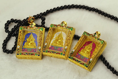 Southeast Asia Thailand Temple Efficacious talisman bless safety healthy GOOD LUCK Successful Buddha card Pendant Amulet