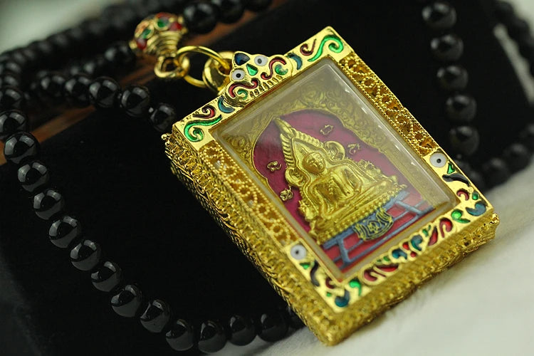 Southeast Asia Thailand Temple Efficacious talisman bless safety healthy GOOD LUCK Successful Buddha card Pendant Amulet