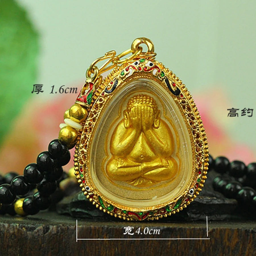 Southeast Asia Thailand Temple Greco Buddhist Efficacious talisman Exorcise evil spirits GOOD LUCK Buddha card Pendant Amulet