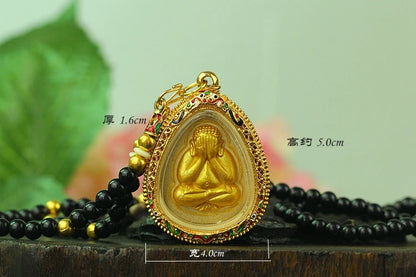 Southeast Asia Thailand Temple Greco Buddhist Efficacious talisman Exorcise evil spirits GOOD LUCK Buddha card Pendant Amulet