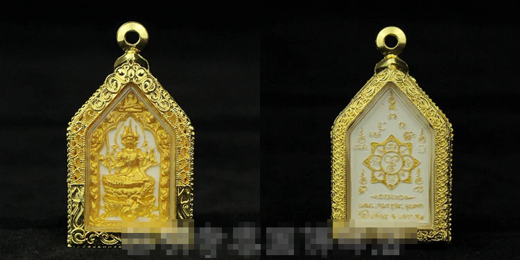 Southeast Asia Thailand Temple four-faced Buddha figure Pendant Amulet # Efficacious talisman bless safety healthy GOOD LUCK
