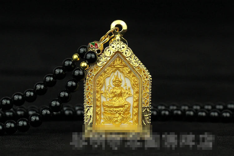 Southeast Asia Thailand Temple four-faced Buddha figure Pendant Amulet # Efficacious talisman bless safety healthy GOOD LUCK