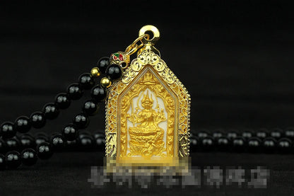 Southeast Asia Thailand Temple four-faced Buddha figure Pendant Amulet # Efficacious talisman bless safety healthy GOOD LUCK