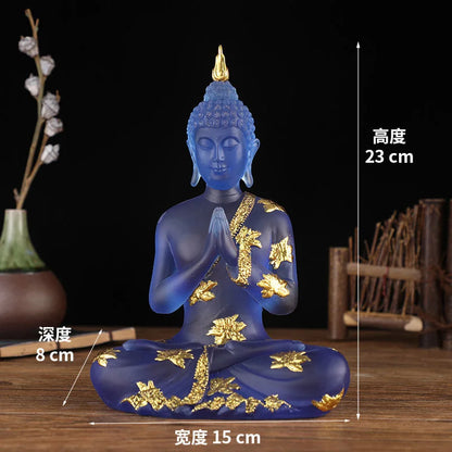 Southeast Asia Thailand home altar protection Sitting Buddha bless safety healthy good luck Decorative Buddha statue