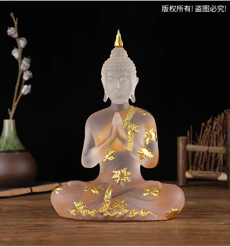 Southeast Asia Thailand home altar protection Sitting Buddha bless safety healthy good luck Decorative Buddha statue